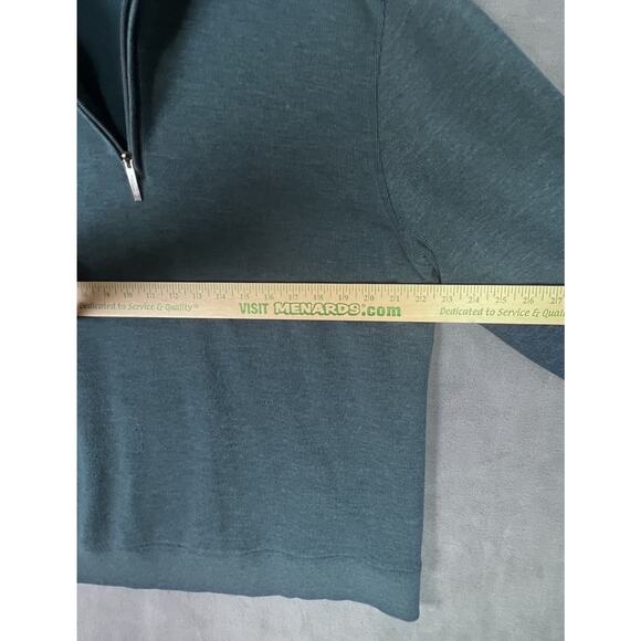 Van Heusen Quarter 1/4 Zip Pullover Shirt Sweater Mens Sz 2XL Teal Green - Picture 6 of 6